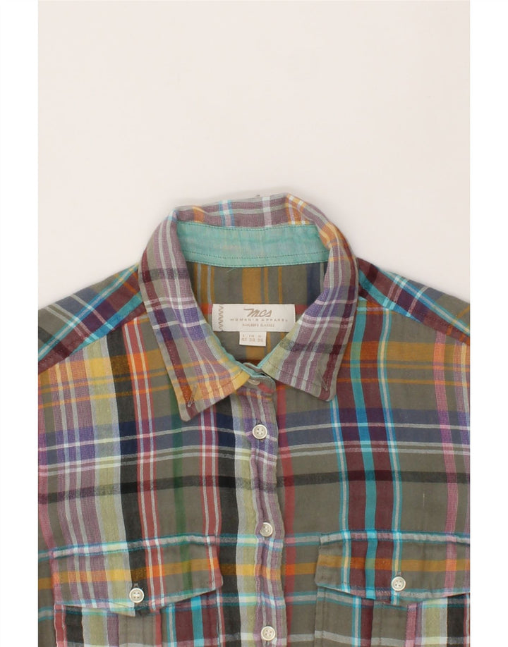 MARLBORO CLASSICS Womens Shirt IT 42 Medium Khaki Check Cotton Vintage Marlboro Classics and Second-Hand Marlboro Classics from Messina Hembry 