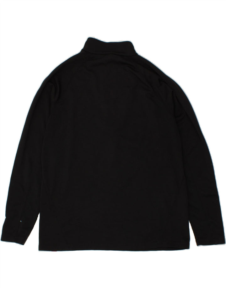 TRESPASS Mens Zip Neck Pullover Tracksuit Top Large Black Vintage Trespass and Second-Hand Trespass from Messina Hembry 