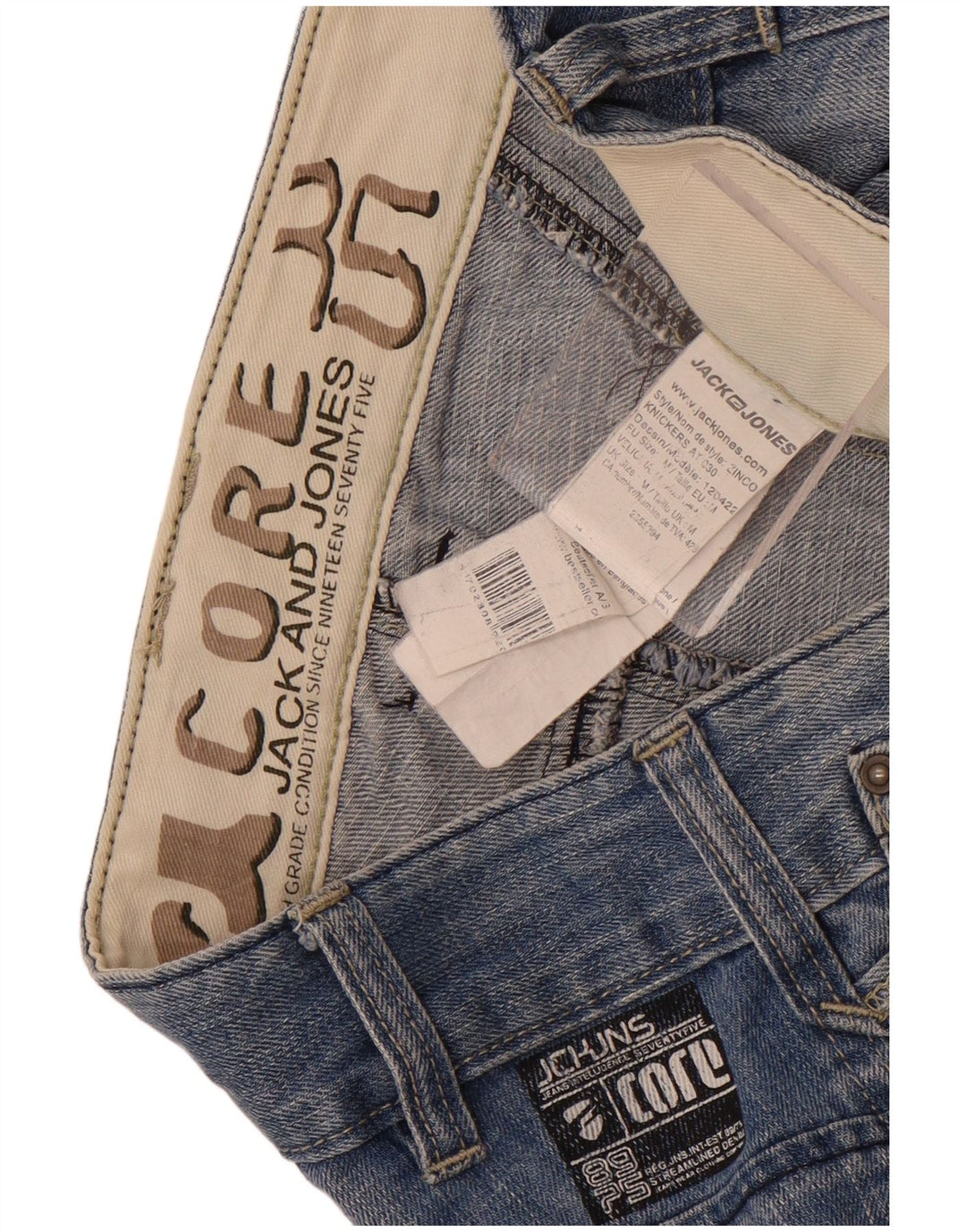 Pantaloncini di jeans da uomo Jack & Jones medi W32 cotone blu