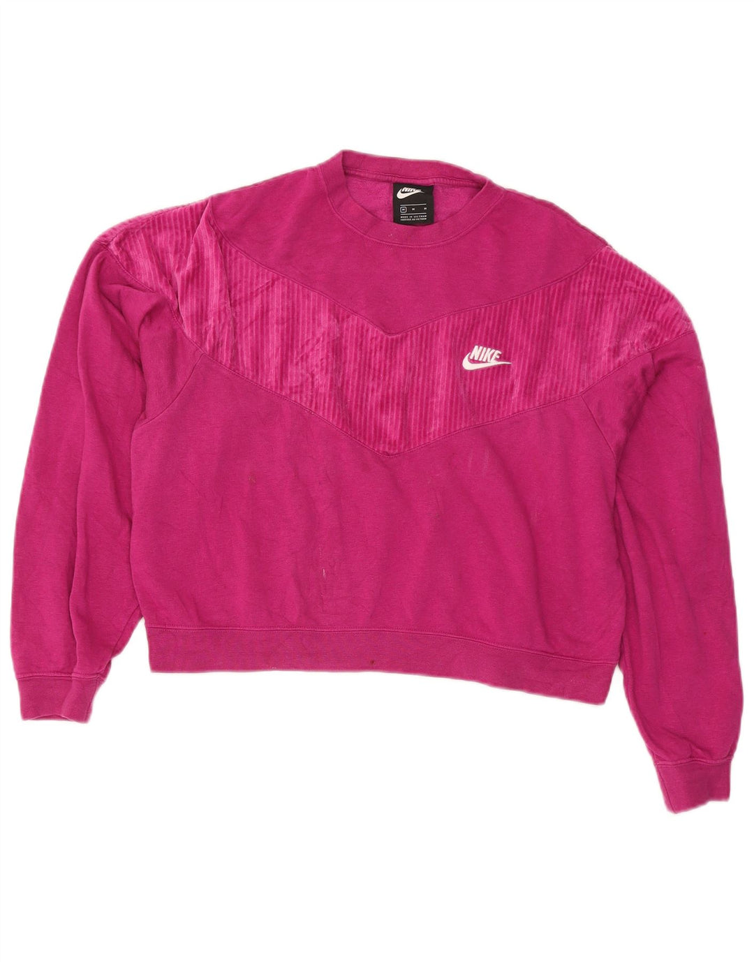 Nike Dame Oversized Sweatshirt Jumper UK 14 Medium Pink