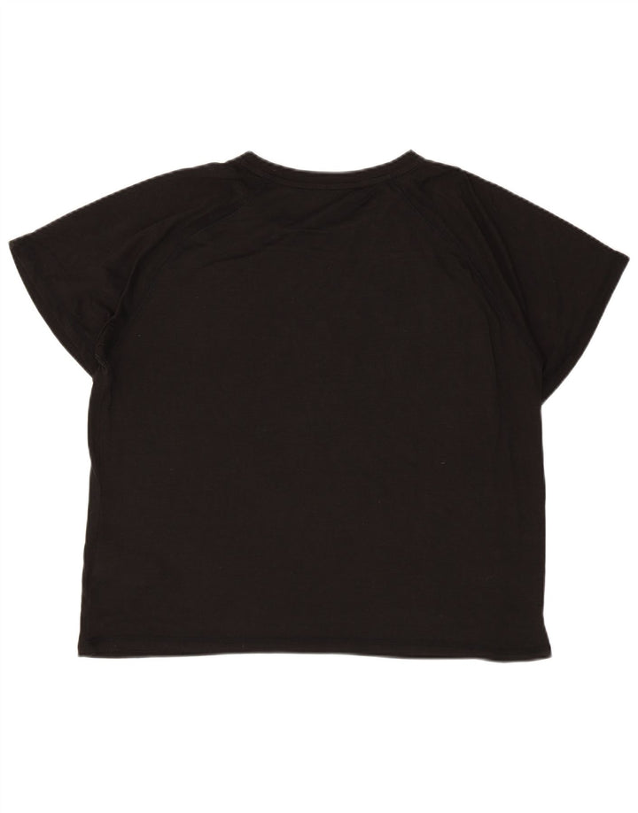 PUMA Womens Graphic T-Shirt Top UK 16 Large Black Polyester