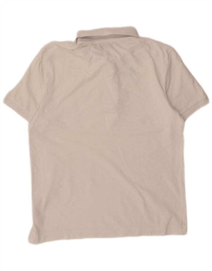 KAPPA Mens Polo Shirt Large White Cotton