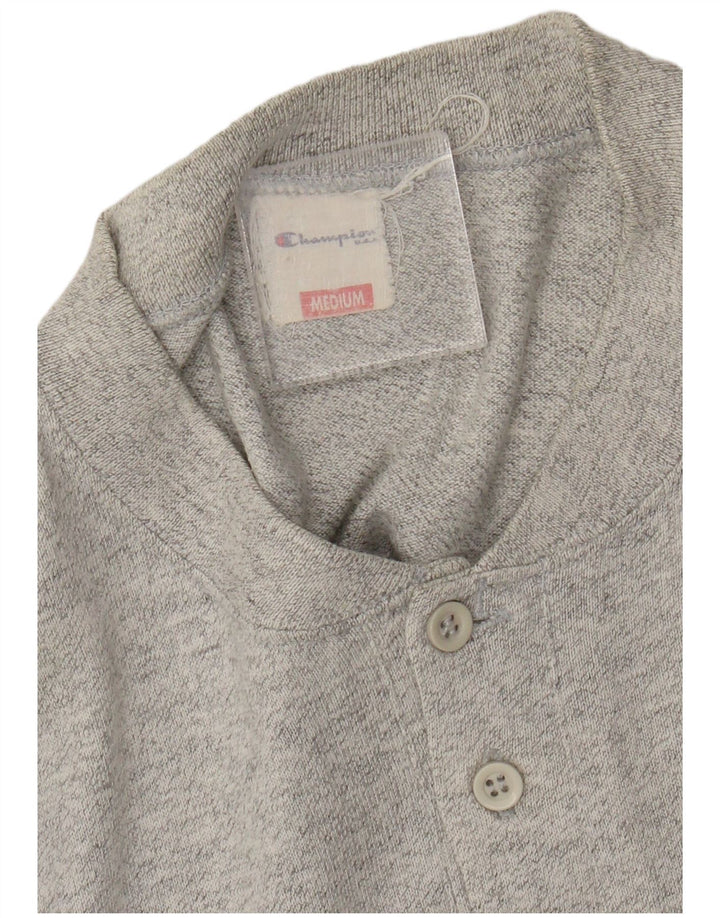 Champion Mens T-Shirt Top Medium Grey Cotton