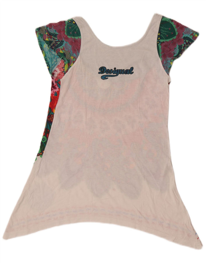 Desigual Donna Tunica Asimmetrica Top UK 12 Medium Multicolor