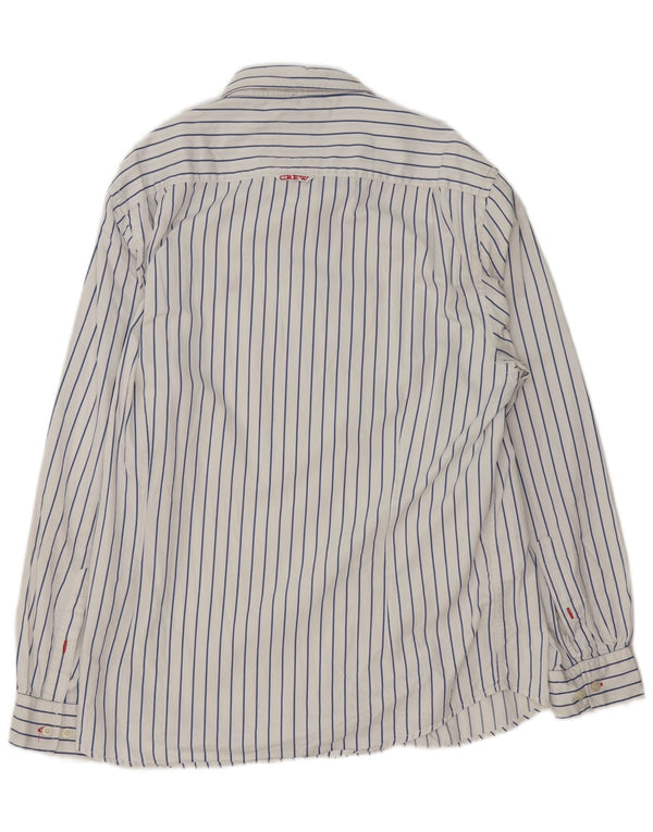 Crew Clothing Mens Tailored Fit Shirt XL White Striped Cotton