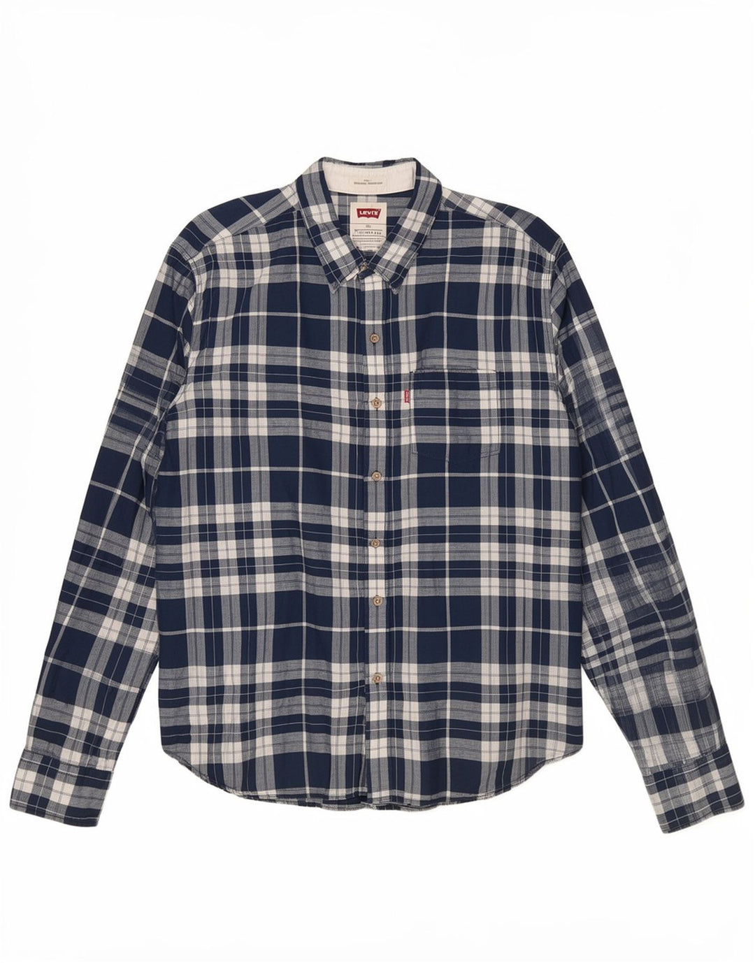 Camicia da uomo Levi's 2XL Lino a quadri blu