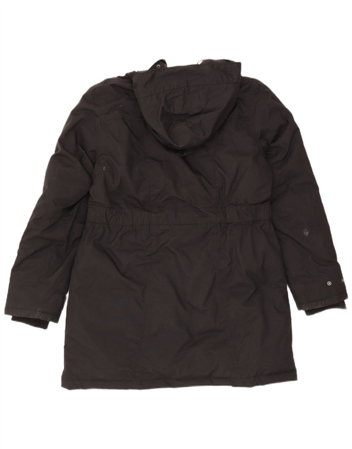 Mountain Warehouse Wattierter Damenmantel mit Kapuze, UK 14, Größe L, Schwarz, Polyester