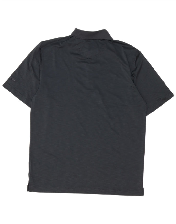 Greg Norman Mens Polo Shirt Small Black Polyester