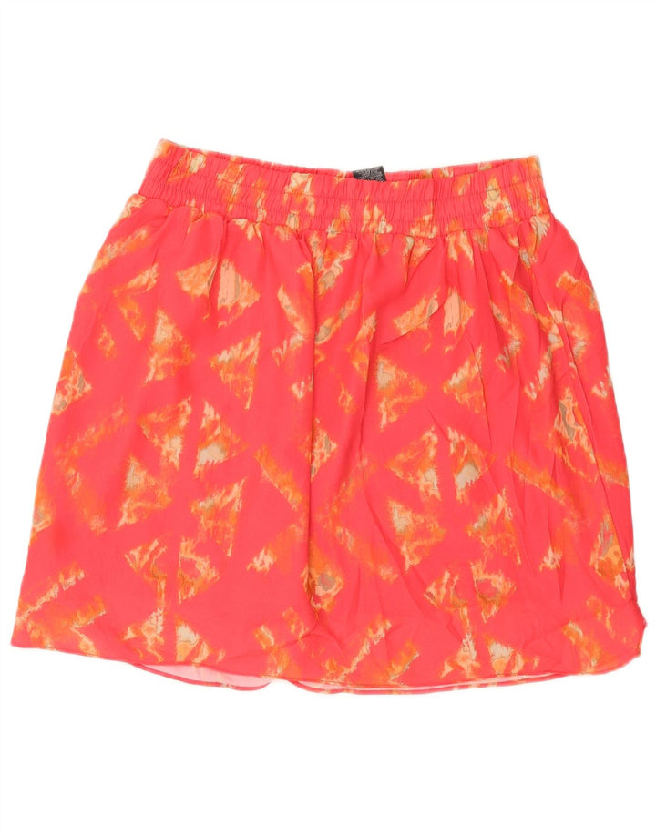 MOSSIMO Womens Mini Skirt Large W32  Pink Geometric Polyester