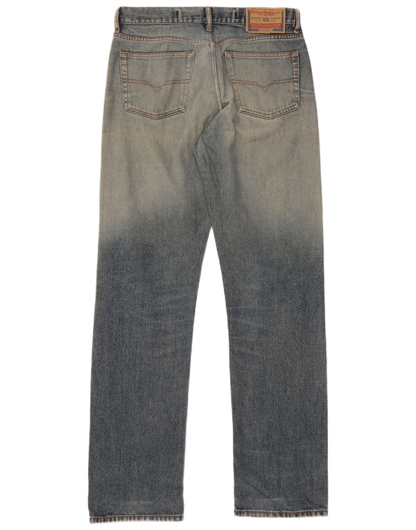 Diesel Mens Straight Jeans W33 L35 Blue Cotton