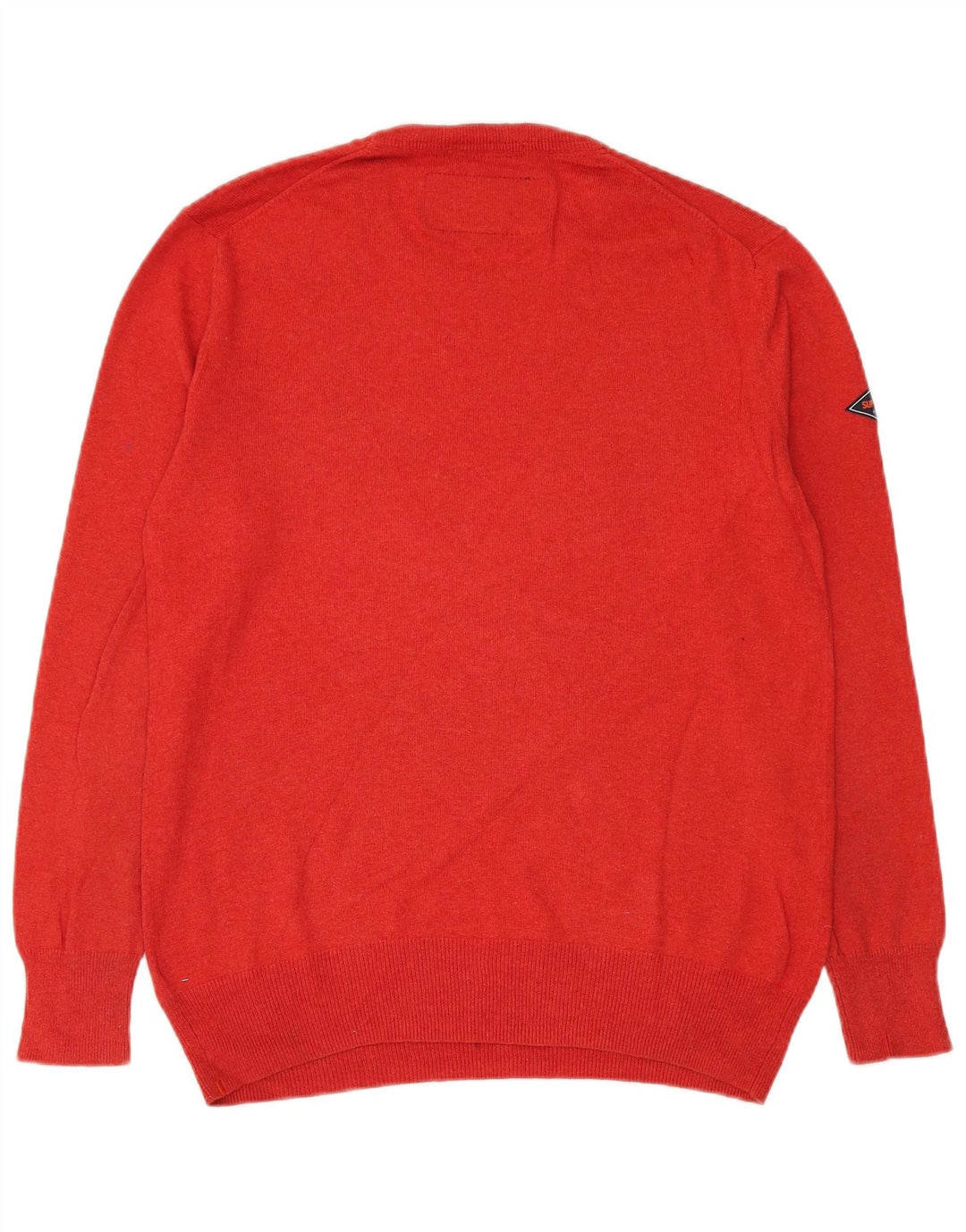Maglione maglione girocollo da uomo Superdry grande cotone rosso