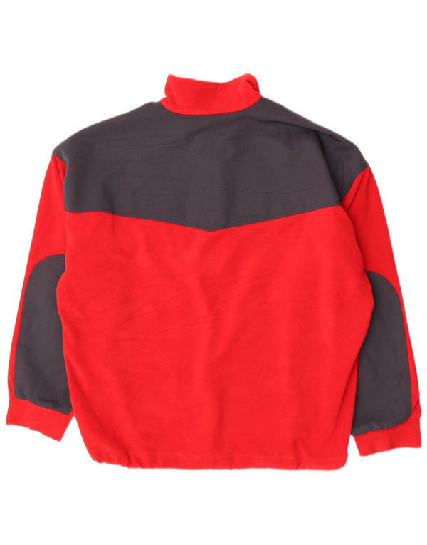Think Pink Mens Zip Neck Fleece Jumper Μεγάλο κόκκινο χρώμα πολυεστέρας