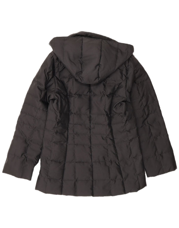 Sergio Tacchini Damen Wattierte Jacke mit Kapuze UK 6 XS Schwarz Polyamid
