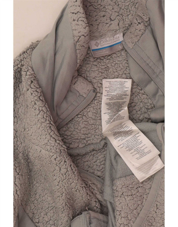 Columbia Womens Fleece Jacket UK 10 Small Grey Polyester