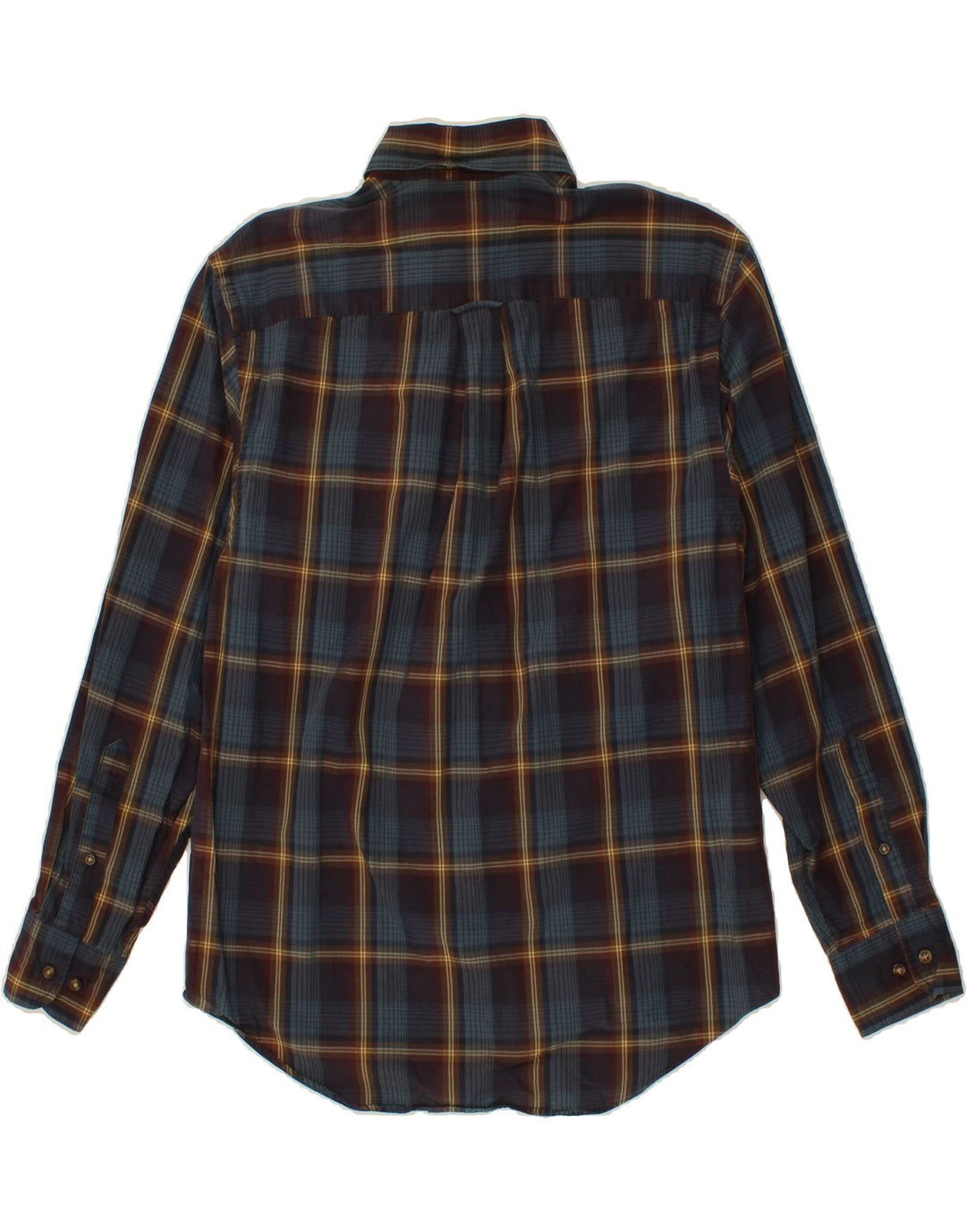NAUTICA Mens Shirt Small Navy Blue Check Cotton Vintage Nautica and Second-Hand Nautica from Messina Hembry 