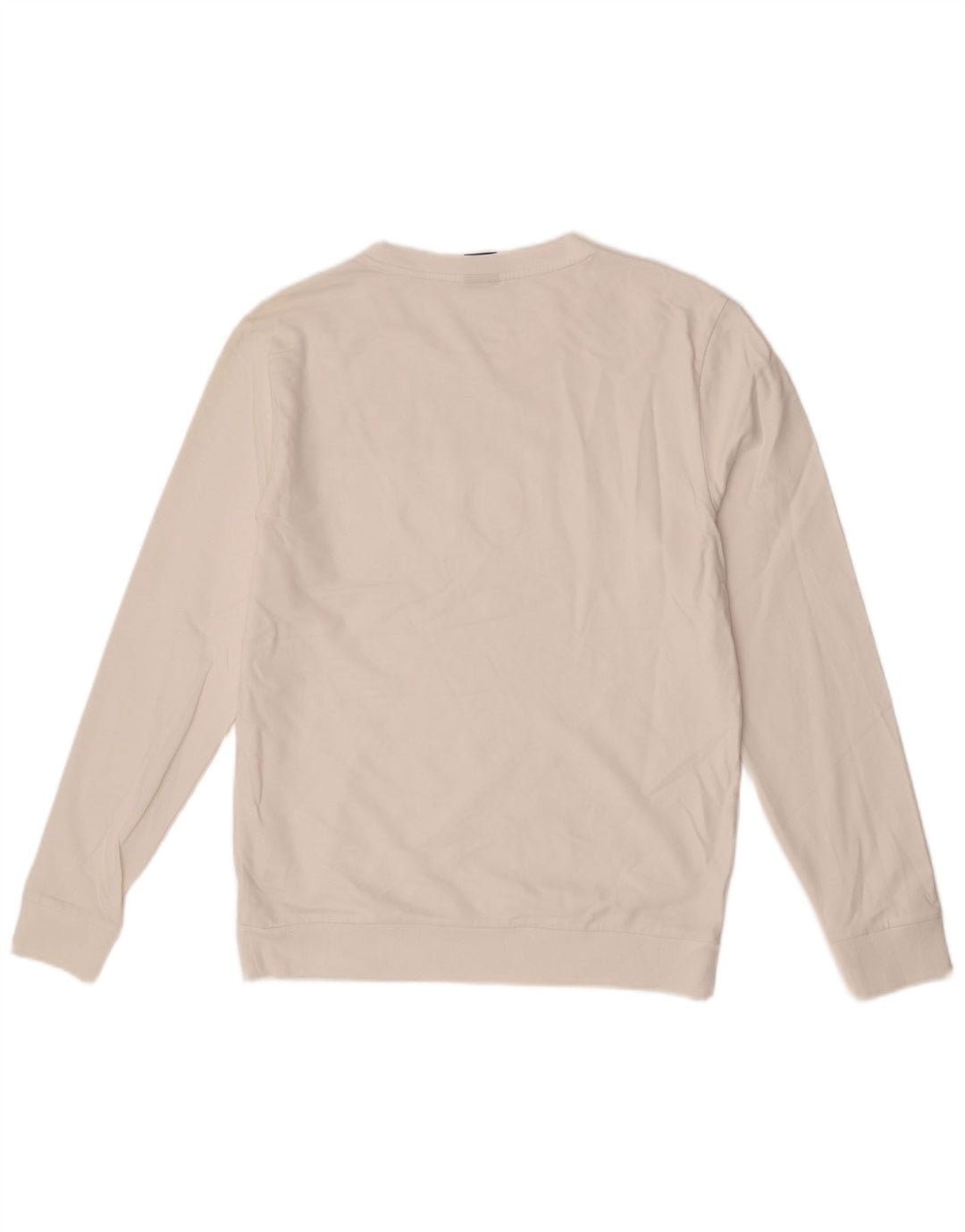 Hugo Boss Mens Graphic Sweatshirt Jumper Medium White Cotton