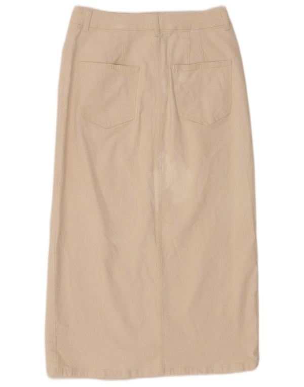 Phase Eight Womens Denim Skirt UK 10 Small W28 Off White Cotton