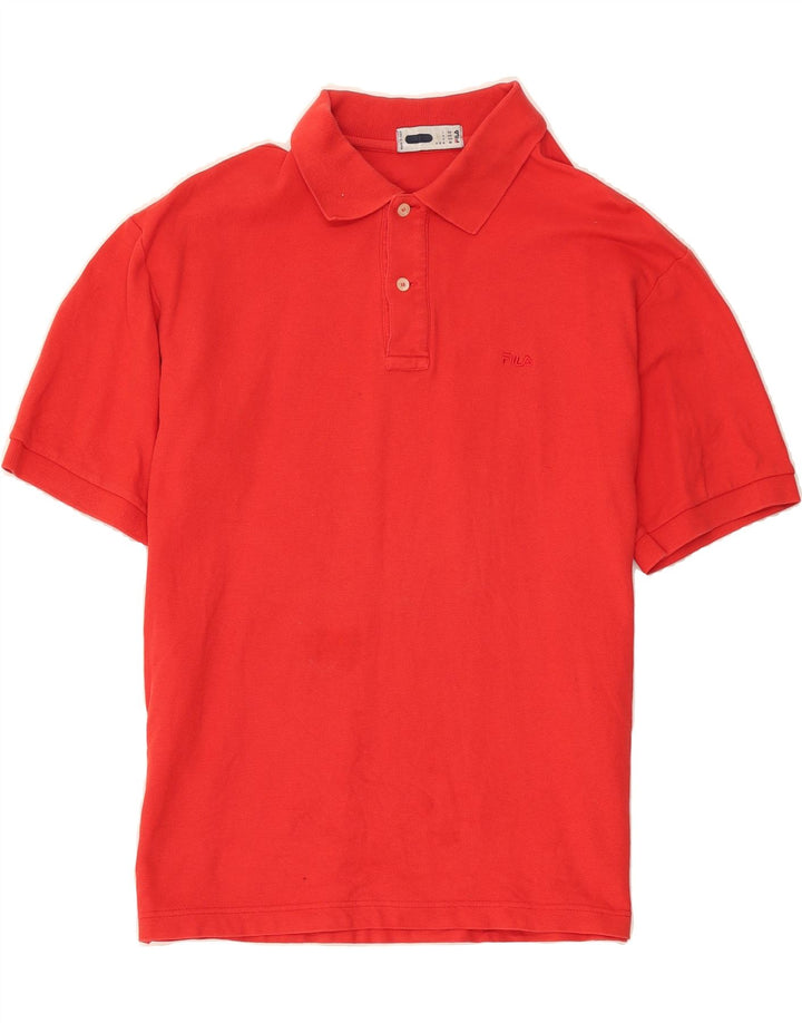 FILA Mens Polo Shirt IT 50 Medium Red Cotton Vintage Fila and Second-Hand Fila from Messina Hembry 