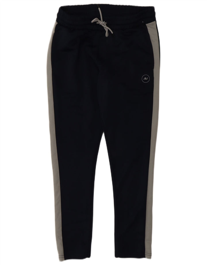 Jack & Jones Mens Tracksuit Trousers Large Navy Blue Colourblock Polyester