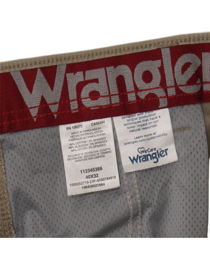 WRANGLER Mens Straight Cargo Trousers  W40 L32 Grey Cotton Vintage Wrangler and Second-Hand Wrangler from Messina Hembry 