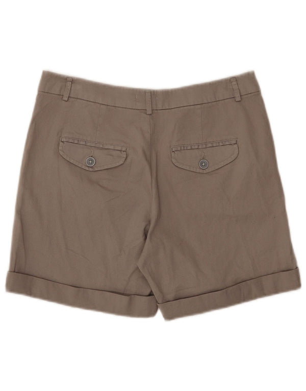 Benetton Chino Shorts til kvinder UK 8 Small W28 Grå Bomuld