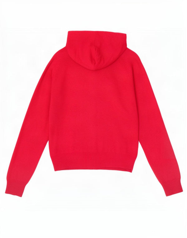 Penguin Cardigan court à capuche pour femme en laine mérinos rose moyen UK 42