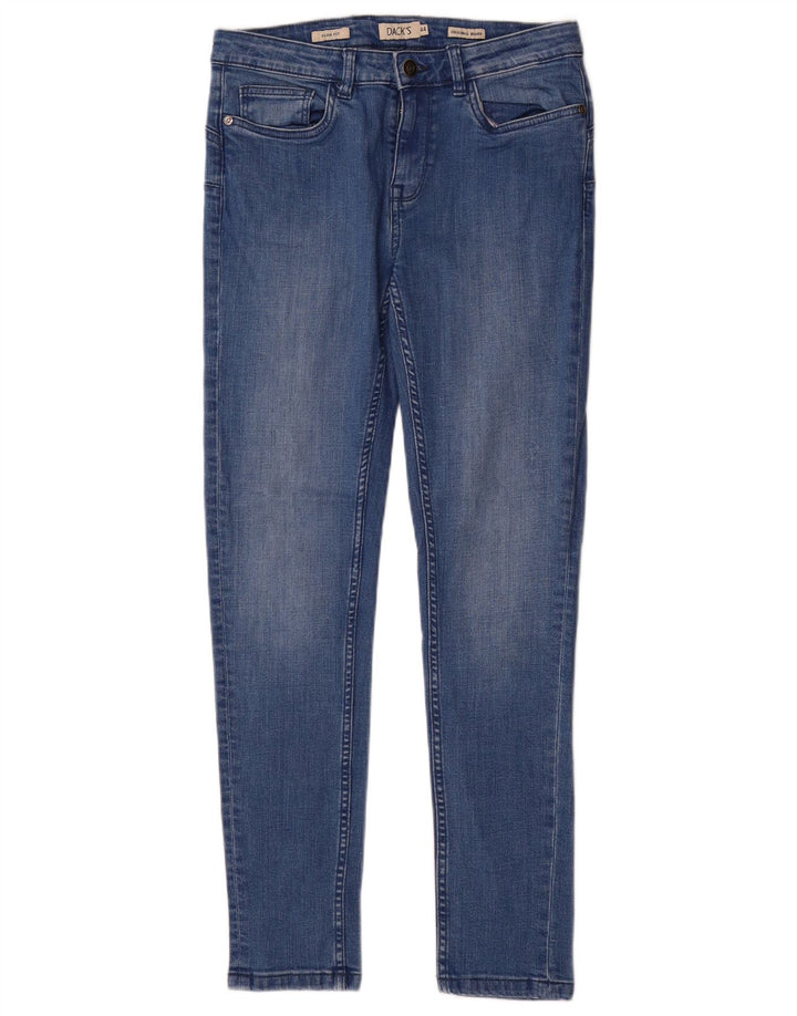 Dack's Womens Slim Jeans IT 44 Medium W30 L28 Blue Cotton