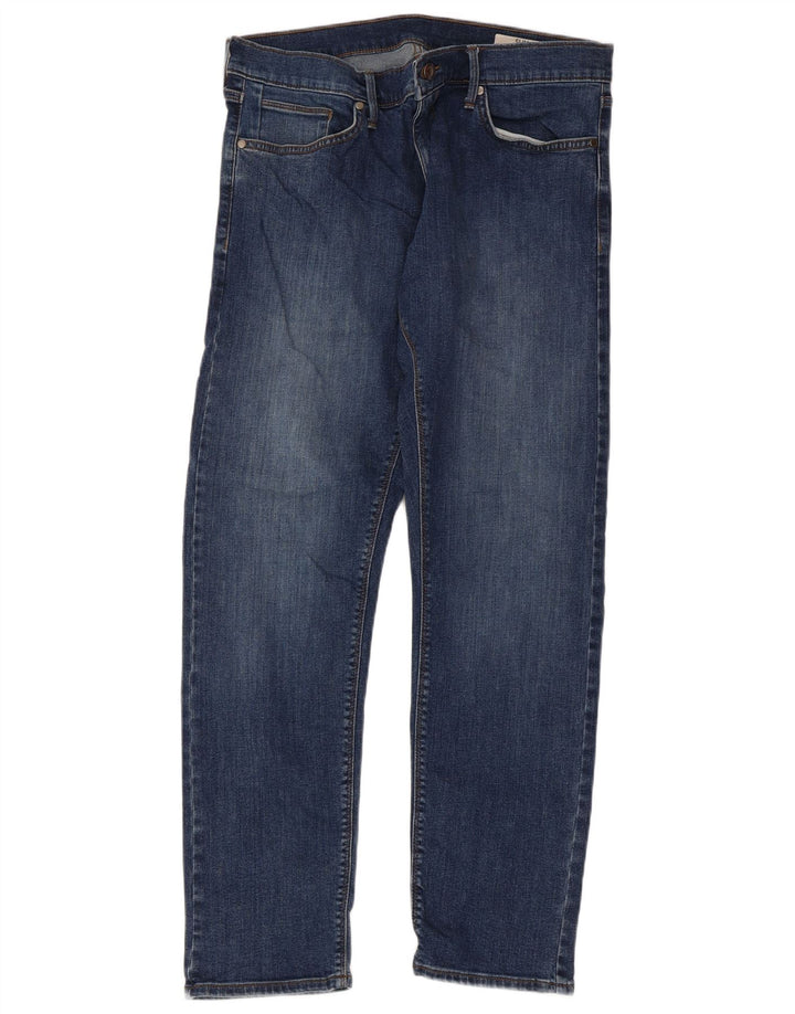 Jeans slim da uomo Marks & Spencer W34 L31 cotone blu