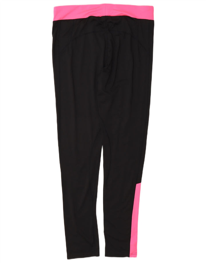 Ellesse Womens Leggings UK 16 Large Black Colourblock Polyester