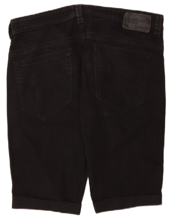 Diesel Mens Thavar Skinny Slim Denim Shorts W36 Large Black Cotton