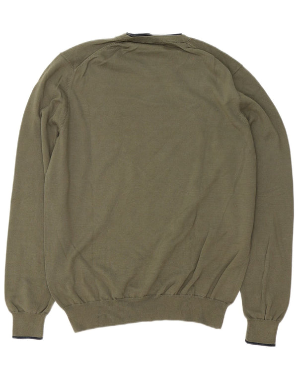 North Sails Mens Crew Neck Jumper Sweater Medium Khaki Cotton