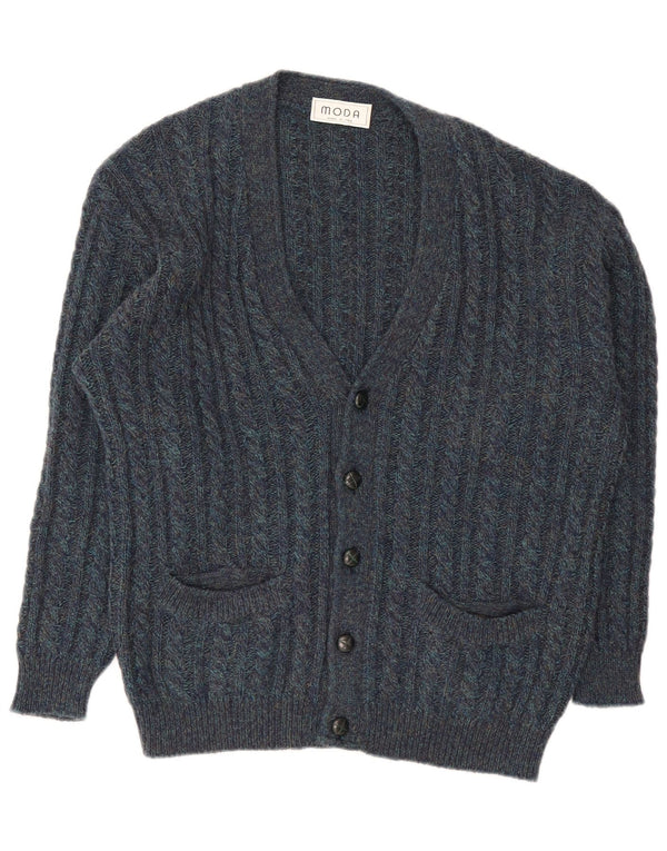 Cardigan Vintage pentru bărbați, mare, bleumarin