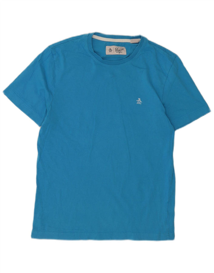 Penguin Mens T-Shirt Top Small Blue Cotton