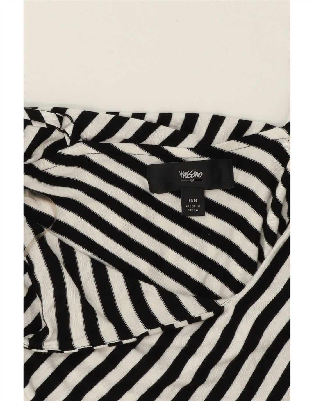 MOSSIMO Womens Sleeveless Asymmetrical Dress UK 12 Medium Black Striped Vintage Mossimo and Second-Hand Mossimo from Messina Hembry 