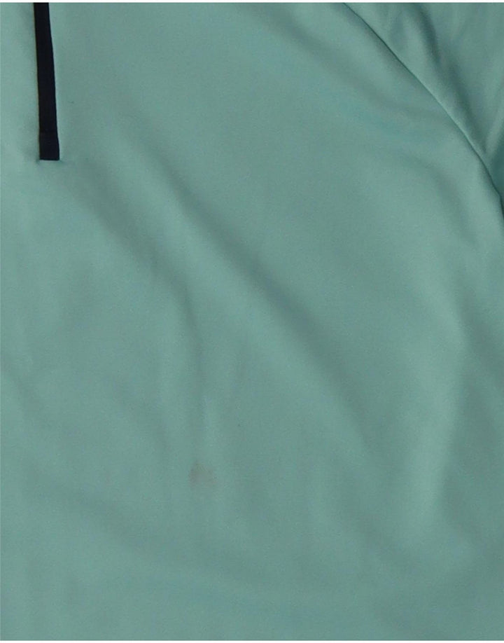 Nike Dame Dri Fit Pullover med lynlås-hals Træningsdragt Top UK 16 Stor turkis
