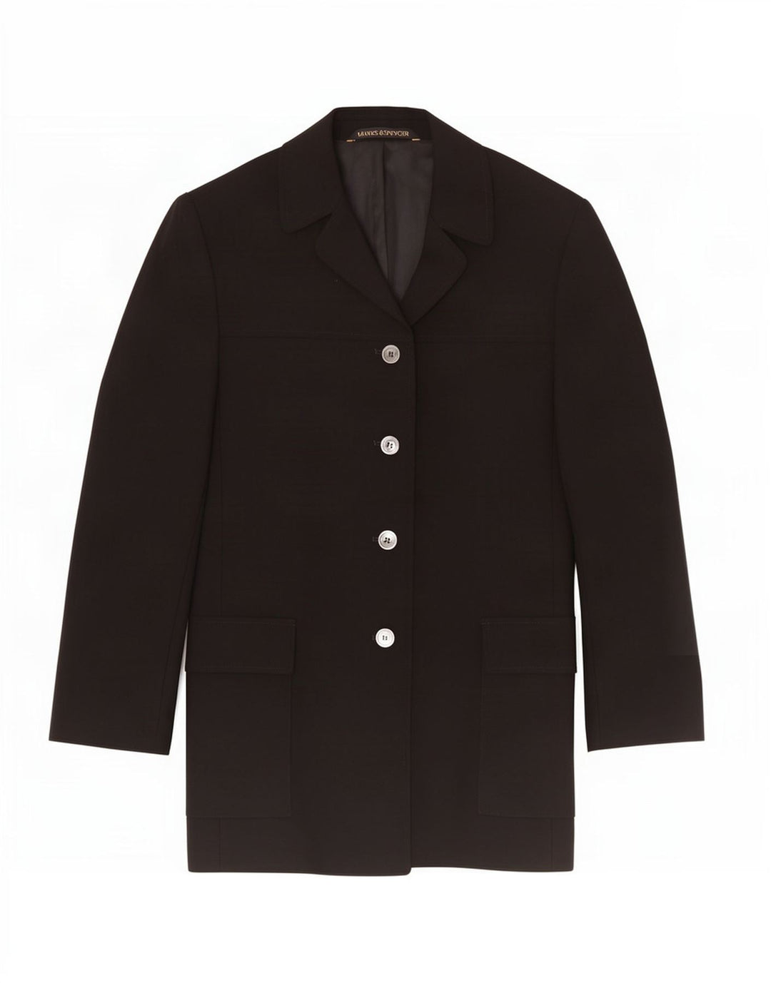Marks & Spencer Veste St. Michael Blazer pour femme UK 12 Noir moyen
