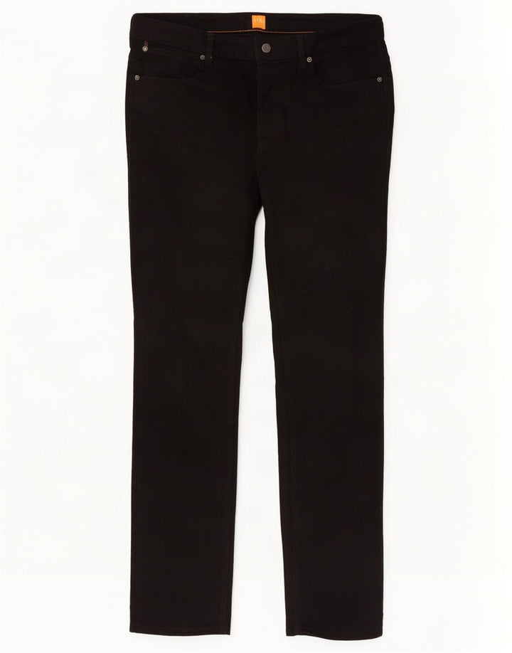 Hugo Boss Mens Slim Jeans W36 L36 Black Cotton