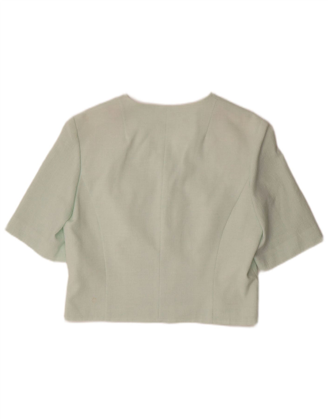 VINTAGE Womens Short Sleeve 4 Button Blazer Jacket EU 38 Medium Green