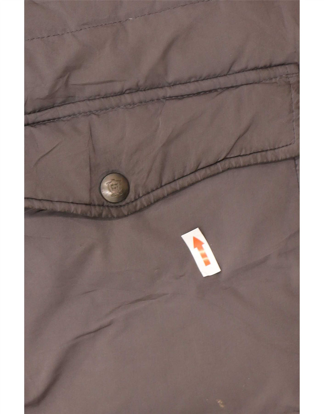 Massimo Dutti Manteau rembourré à capuche pour femme UK 40 Large Gris Polyester