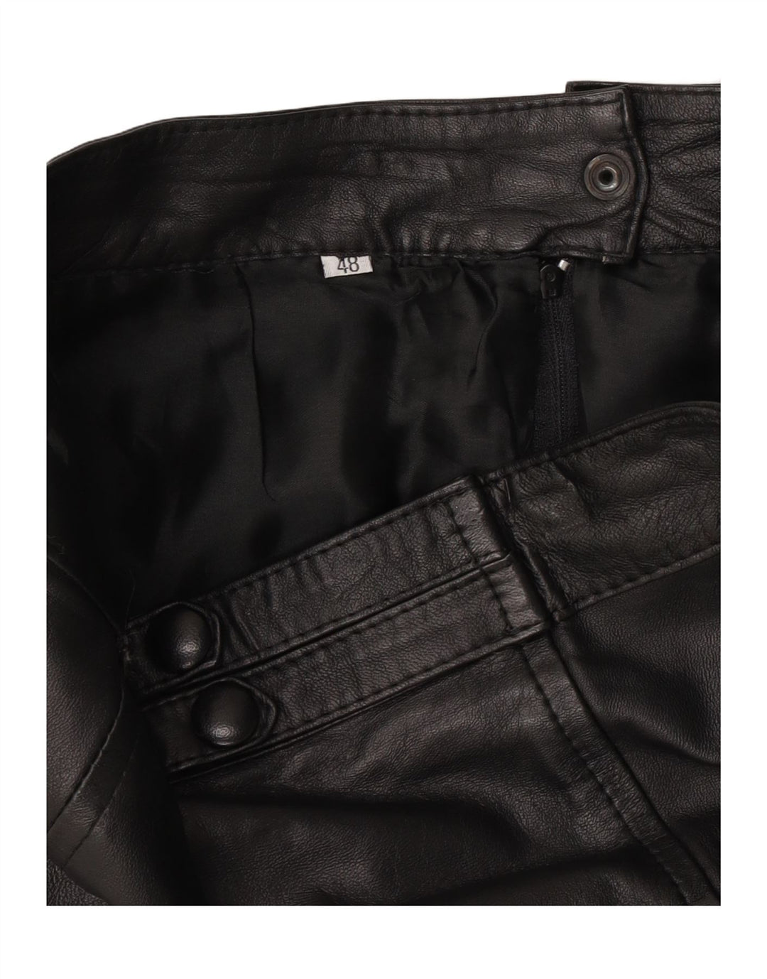 Vintage lædernederdel til kvinder W30 Medium Black