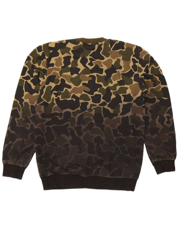Adidas Herre Sweatshirt Jumper Small Khaki Camouflage Bomuld