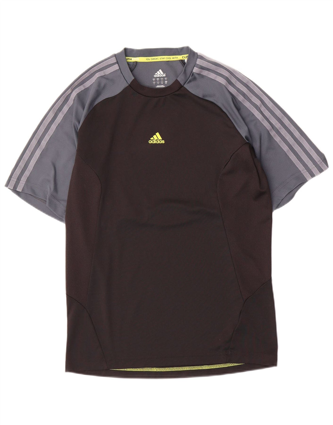 Adidas Mens Climacool T-Shirt Top Small Black Colourblock