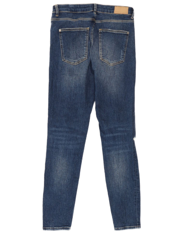 Zara Womens Distressed Skinny Jeans EU 38 Small W28 L27 Blue