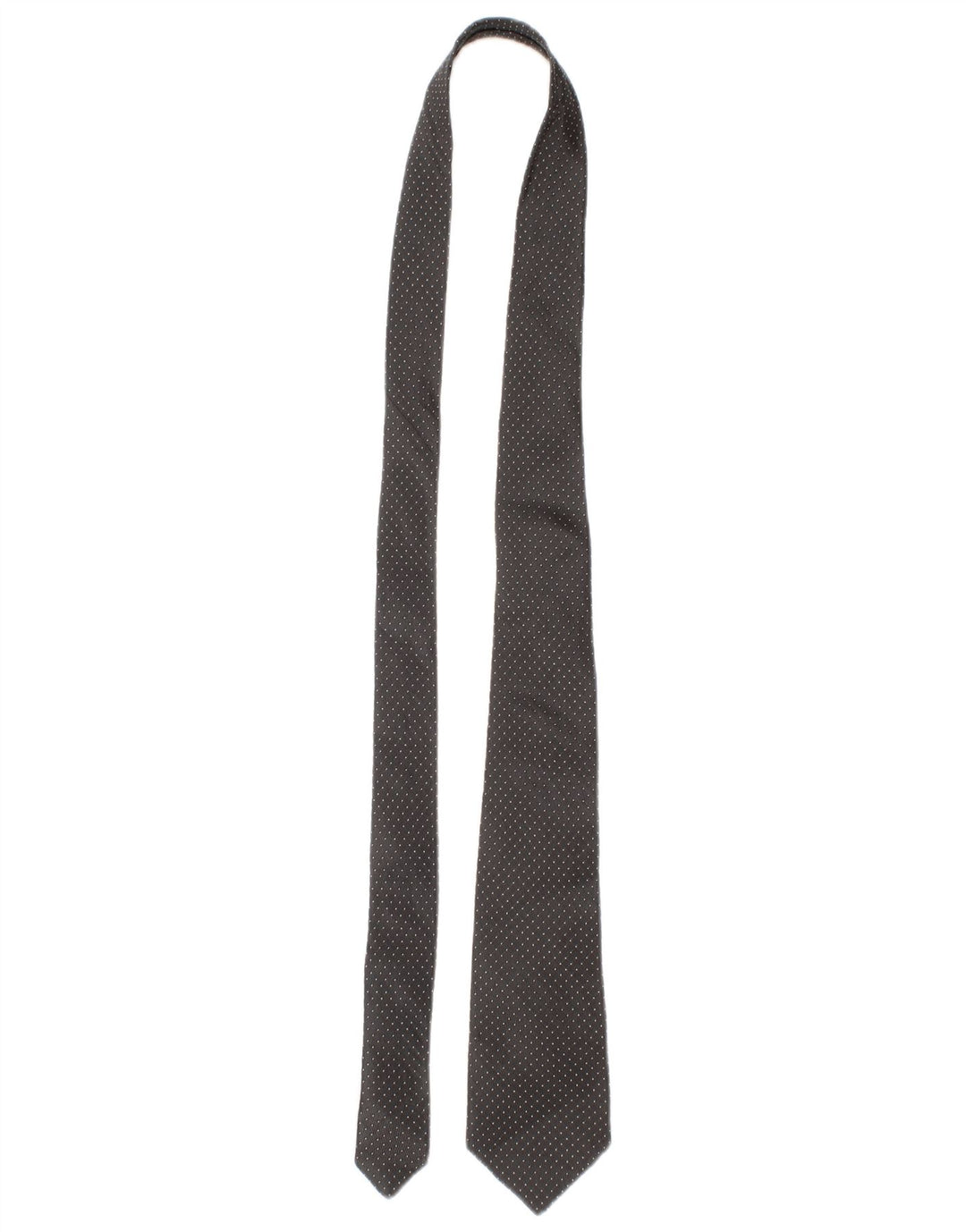 Ermenegildo Zegna Mens Tie One Size Grey Spotted Silk Classic
