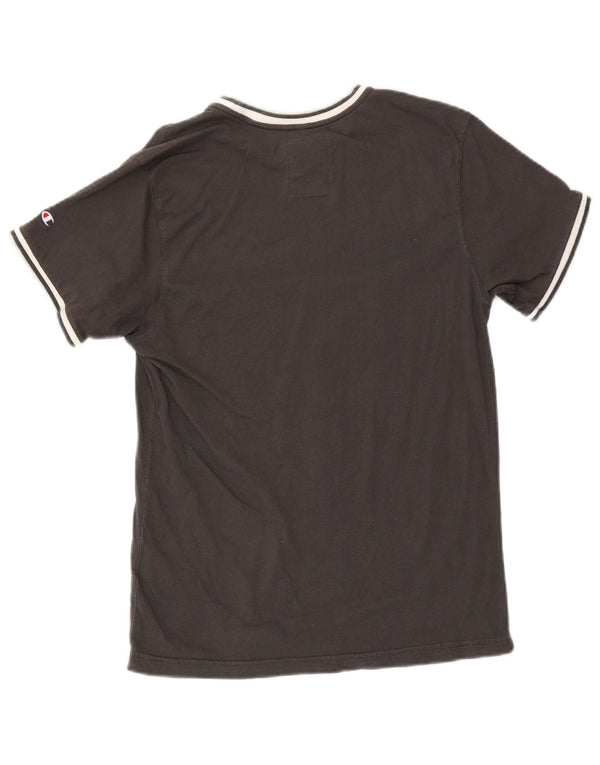 Champion Mens New York University Graphic T-Shirt Top Small Grey Cotton