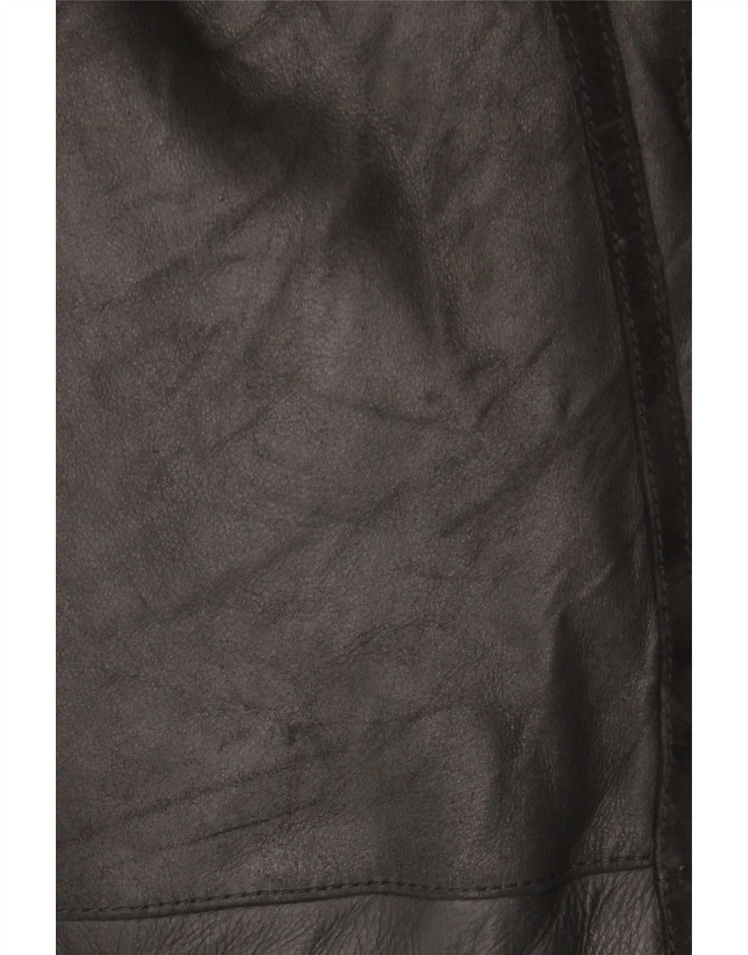 Vintage Womens Shearling Coat UK 12 Medium Black Leather