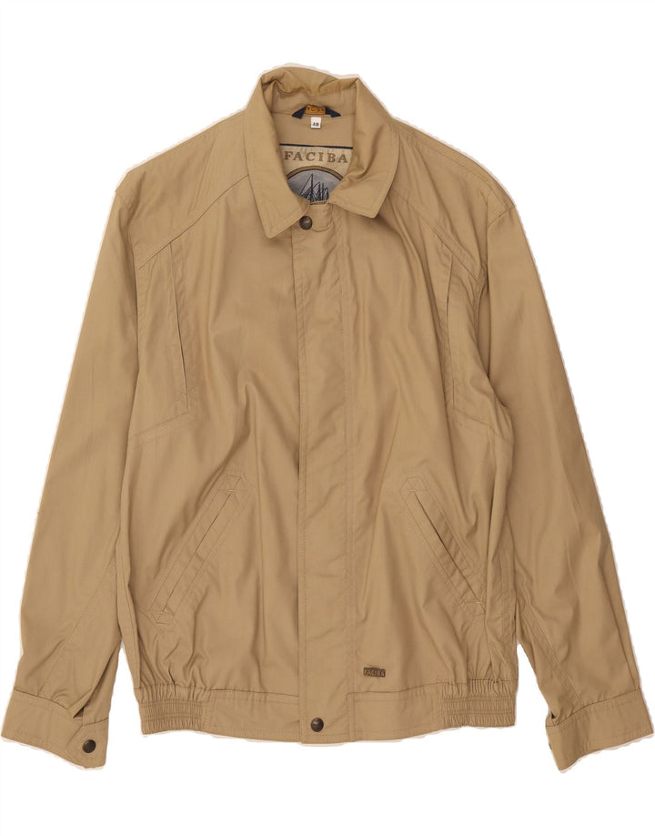 FACIBA Mens Bomber Jacket IT 48 Medium Beige Polyester Vintage Faciba and Second-Hand Faciba from Messina Hembry 