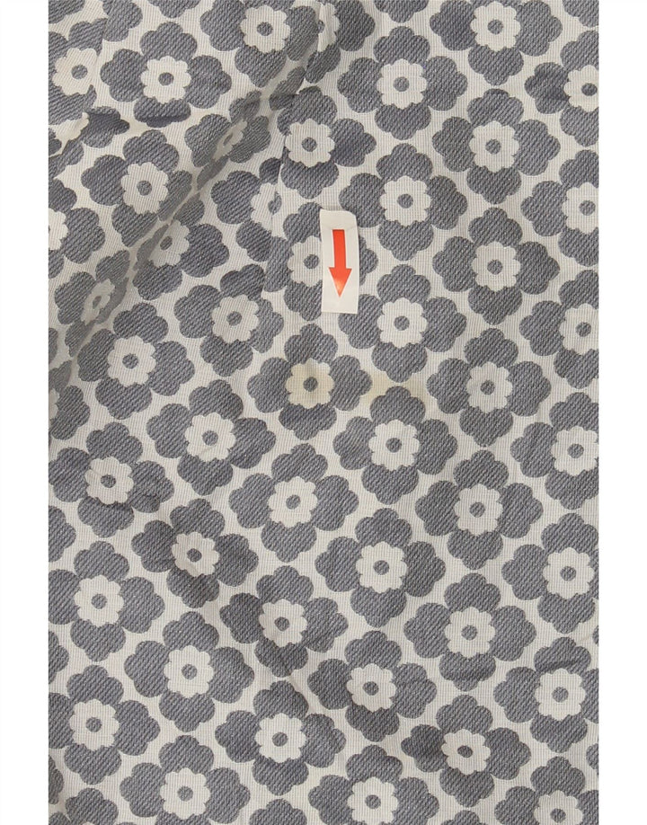 Oasis Womens Mini Skirt UK 10 Small W28 Grey Floral Polyester