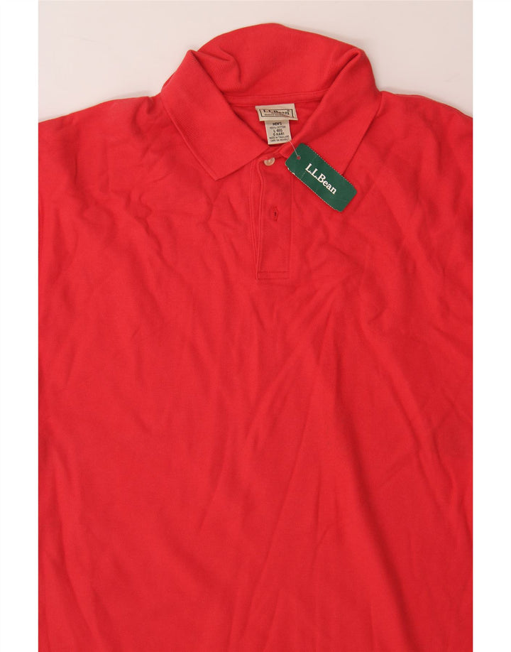 L.L.BEAN Mens Polo Shirt Large Red Cotton Vintage L.L.Bean and Second-Hand L.L.Bean from Messina Hembry 