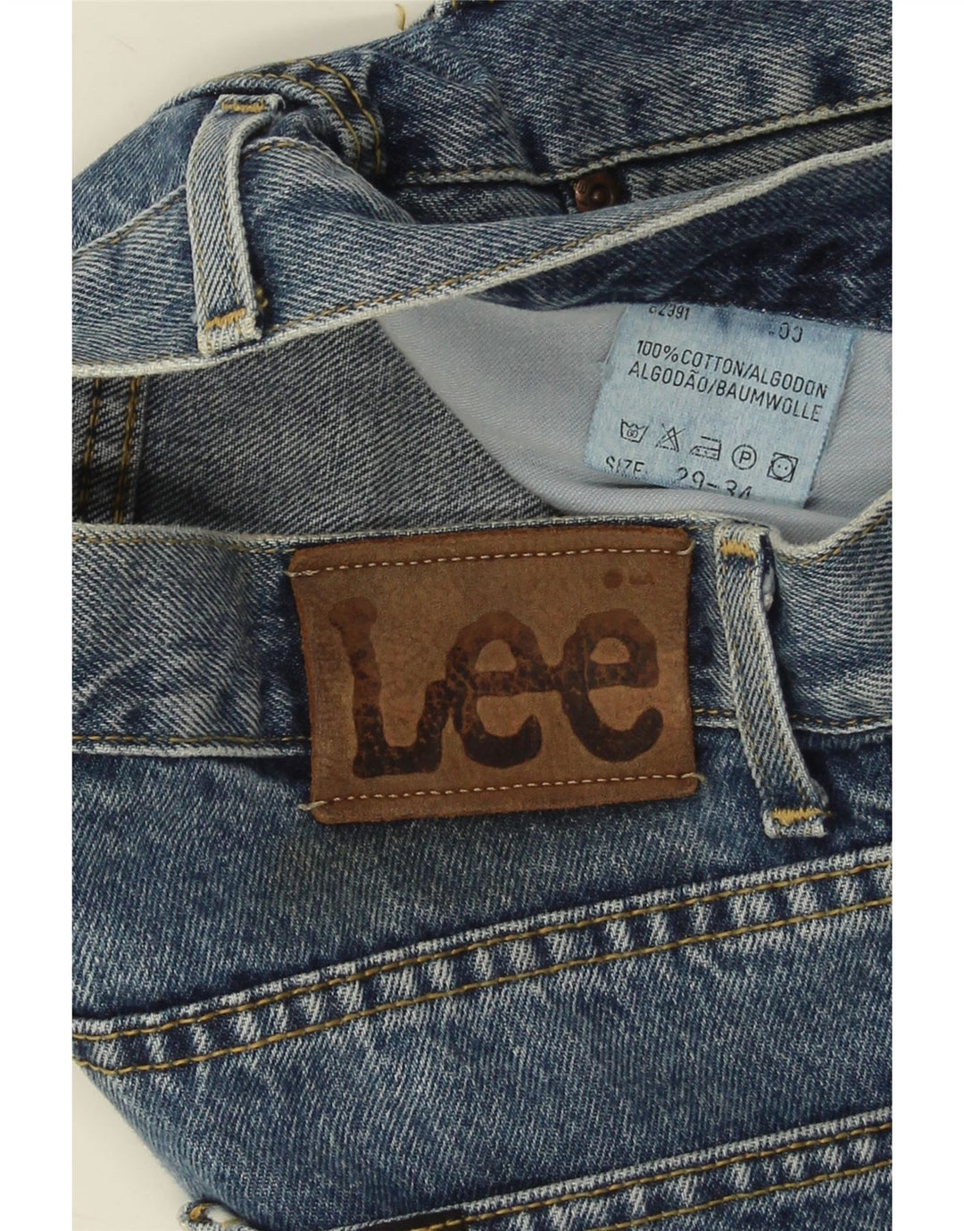 Lee Herre tilspidsede jeans W29 L34 blå bomuld